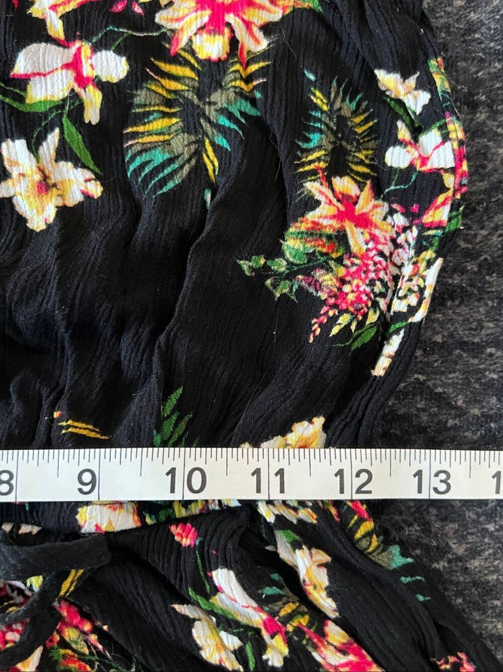 Ambiance Black Floral Print Romper - Size Small - Picture 9 of 10